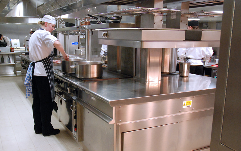 Professional commercial kitchen